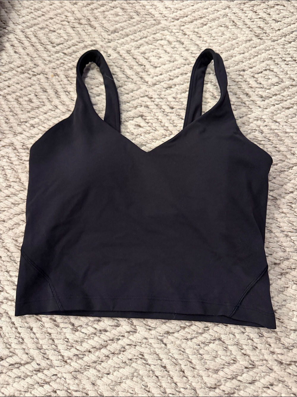 lululemon athletica Black V‑neck Align tank top.